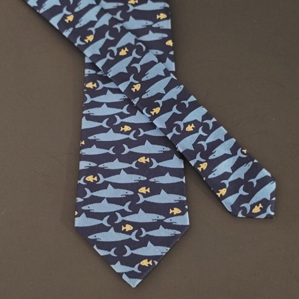 Lord & Taylor Blue Shark Boy's Tie